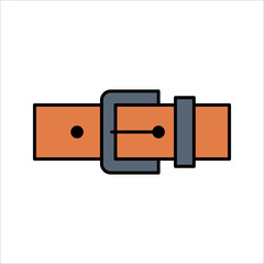 Seat belt line icon. Simple outline style. Seatbelt, safety, car, fasten, buckle, vector illustration on white background
