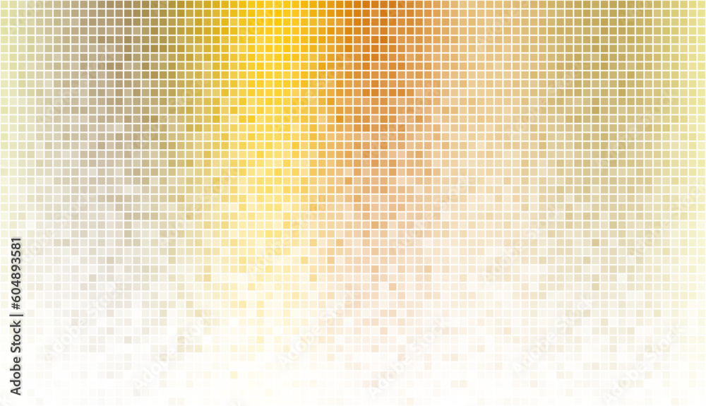 Poster abstract gold bottom mosaic with white copy space.