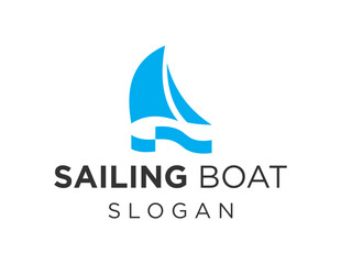 Logo about Sailboat on white background. created using the CorelDraw application.
