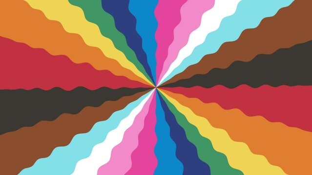LGBT Rainbow Flag Wave, Gay Pride Concept, LGBTQ Community, Rainbow Background Animated, 4k