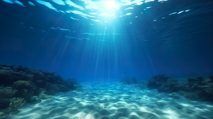 Fototapeta na wymiar Stunning Underwater Illustration made with AI generative technology