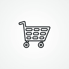 shopping cart line icon. shopping cart web linear icon.