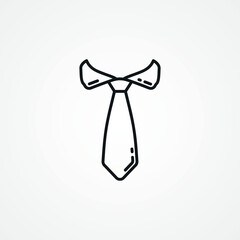 Tie line icon, Tie web linear icon.