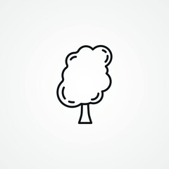 tree line icon. tree web linear icon.