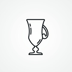 Trophy cup line icon, Trophy cup web linear icon.