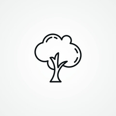 tree line icon. tree web linear icon.