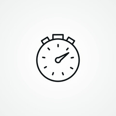 stopwatch line icon. stopwatch web linear icon.
