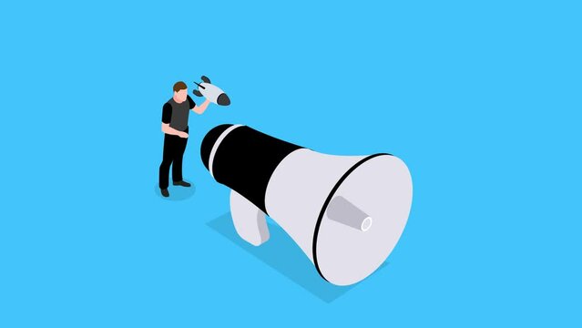 3D isometric cartoon animation in 4K UHD 3840x2160
