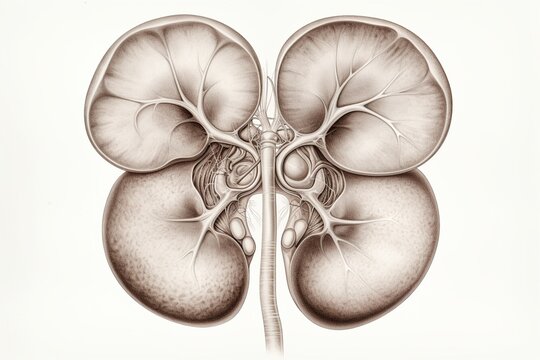 Human anatomy kidneys sign pencil sketch Vector Image