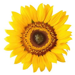 Sunflower flower on transparent background