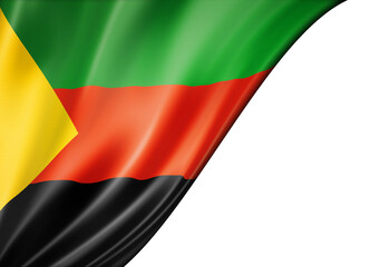 Azawad MNLA flag isolated on white banner