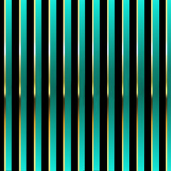 aqua colored metallic stripes with gold and blck stripes