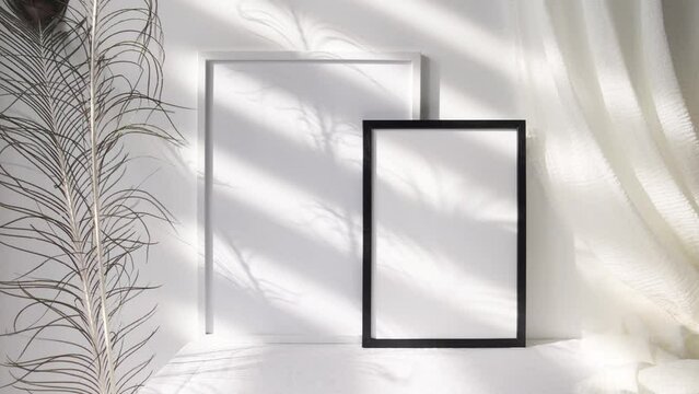 Video two photo frames mockup 2x3 and 3x4 