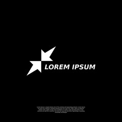 Naklejka premium up down arrows logo design template