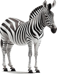 Fototapeta na wymiar realistic vector zebra picture for decoration project