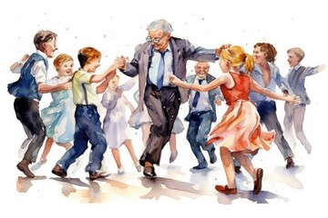 Obraz premium group of people dancing