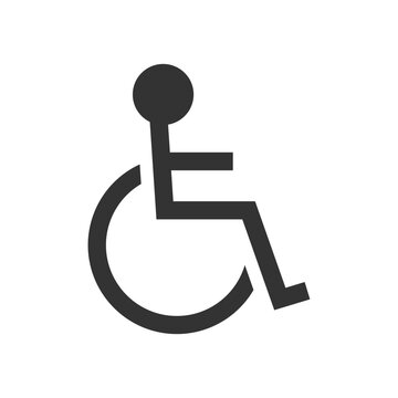 Wheelchair icon. Disabled symbol. Handicap sign. Vector illustration image.