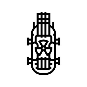 small modular nuclear reactor future technology line icon vector. small modular nuclear reactor future technology sign. isolated contour symbol black illustration