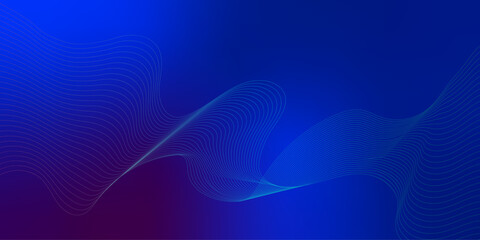 Abstract blue gradient background. Flowing curve shape pattern. Wavy lines design for brochure, flyer, banner, presentation