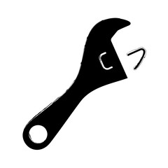 brush wrench on white background. Vector illustration.