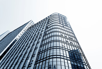 Low angle view of business skyscrapers in China