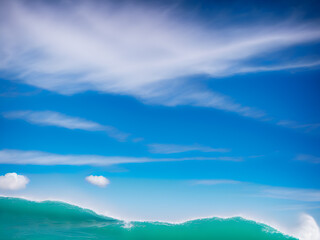 Blue clouds and waves image good for use as a background 14