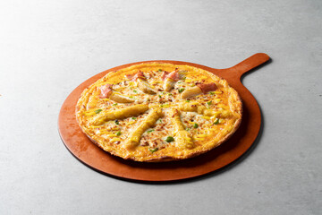 Pizza, bulgogi, pizza, pastry, bacon, cheese crust, cheese, sweet potato, cheddar cheese