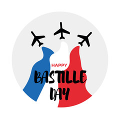 Greeting card for Bastille Day  