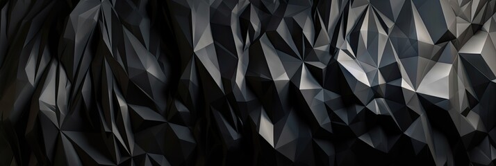 abstract black crystal texture faceted
