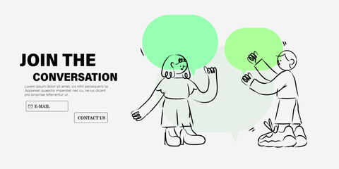 Productive dialogue or conversation between man and woman. Art of business and corporate communication between coworkers, manager and team. People or couple talk or have lively discussion in office.