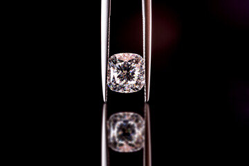 Diamond on Black Background