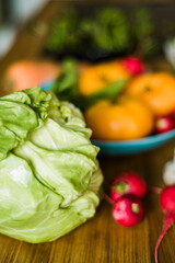 fresh vegetables on the table