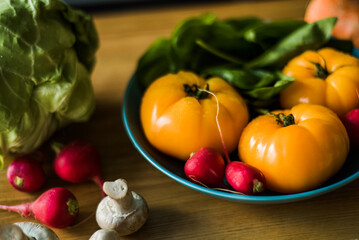 fresh vegetables on the table