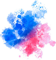 Fototapeta premium watercolor vector splash background for texts. blue and pink