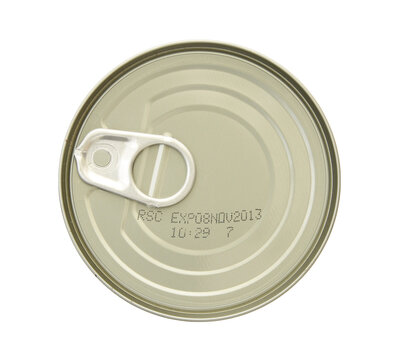 canned food isolated with clipping path