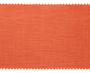 Red fabric swatch samples texture isolated with clipping path