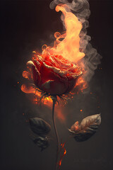 ROSE IN FLAMES