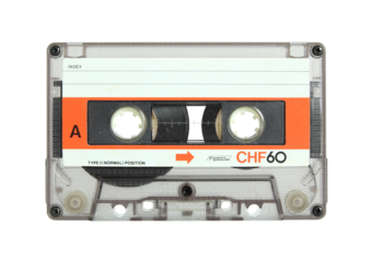 cassette tape isolated with clipping path