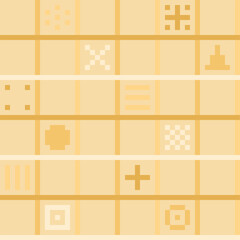 Orange Pixelated Table cross-stitch palette texture