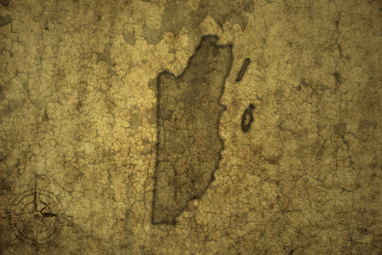 map of belize on a old vintage crack paper background .