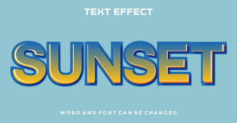 Sunset editable text effect	