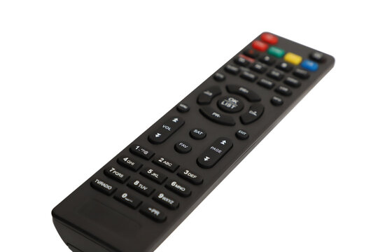 Tv remote controller, remote control device, isolated white background, png isolated