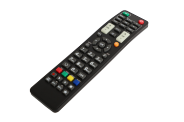 Tv remote controller, remote control device, isolated png background. Kumanda in Turkish.