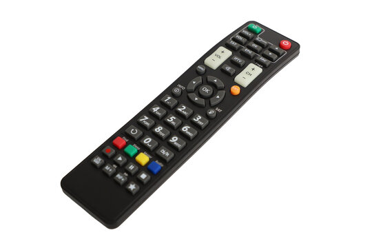 Tv remote controller, remote control device, isolated white background, png isolated