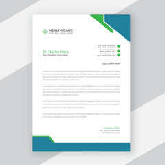 Medical healthcare doctor letterhead pad template design