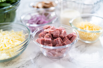 Spinach and ham frittata