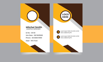 Colorful Abstract Office ID Card Layout 