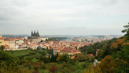 Fototapeta na wymiar view of Prague from Petrin hill