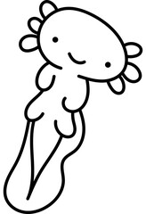 Fototapeta premium Coloring Page Axolotl Animal
