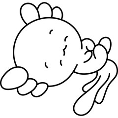 Coloring Page Axolotl Animal
